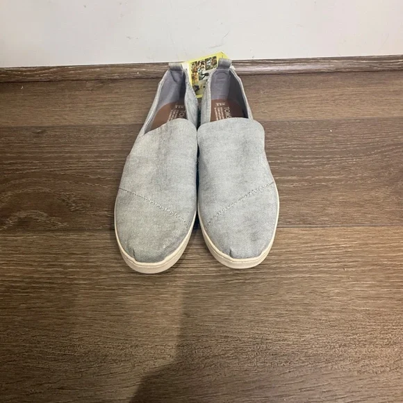 TOMS Women's NWT Deconstructed Alpargata Slip-On Casual Shoes, Gray, Size 8.5 - Picture 11 of 11